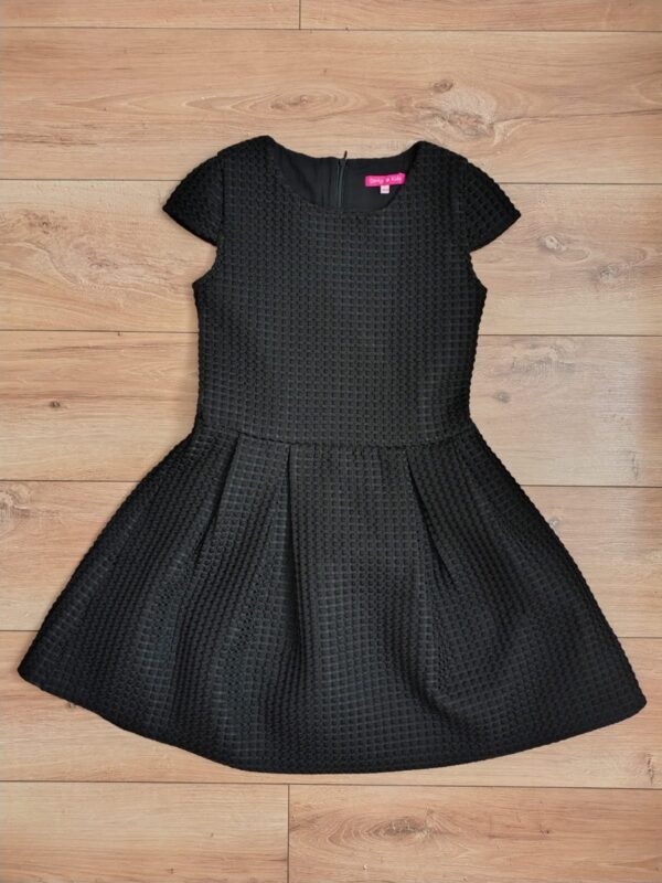 Derhy Kids - sukienka wafelkowa - czarna - 158 cm