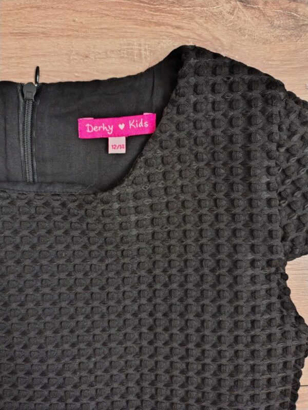 Derhy Kids - sukienka wafelkowa - czarna - 158 cm