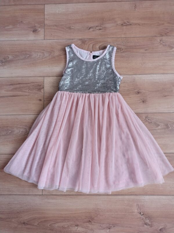 Kappahl - sukienka cekinowa - tiulowa - 134 cm