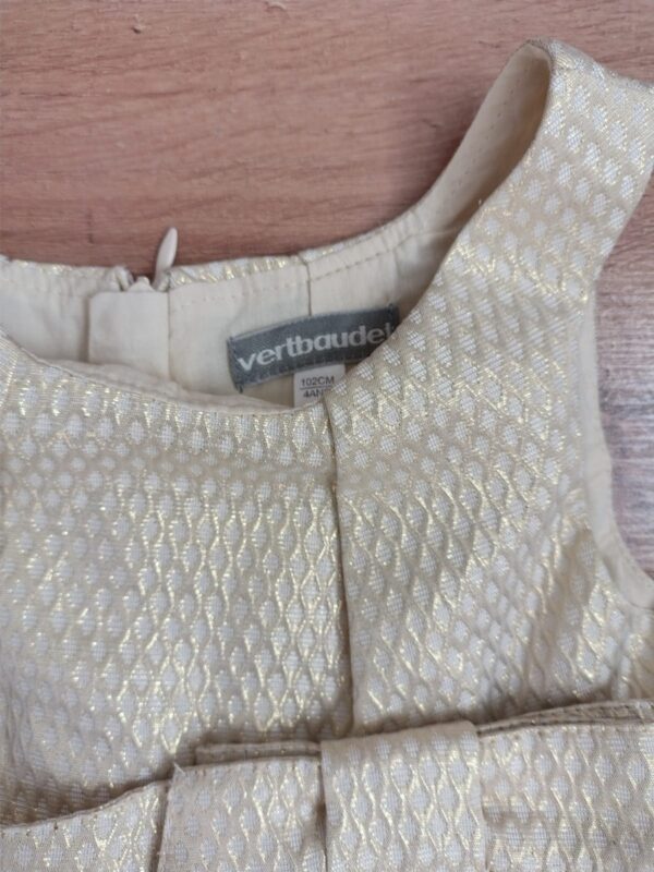 Vertbaudet - sukienka - złota - 98 - 104 cm