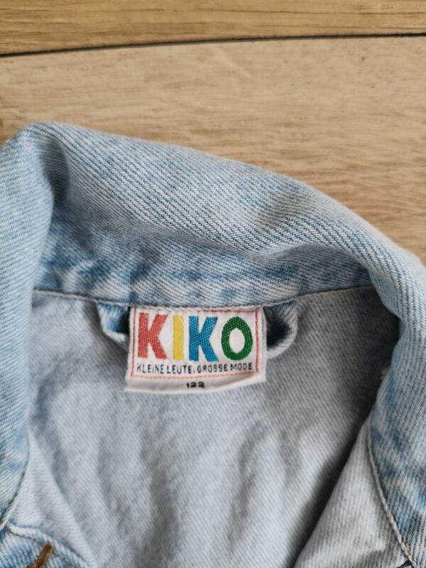 Kiko - kurtka jeansowa - ćwieki - kwiatki - 122 cm