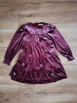 M&S - sukienka welurowa - 116 - 122 cm