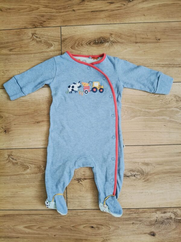 Next - pajacyk - farma - niebieski - 62 cm