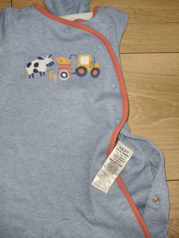 Next - pajacyk - farma - niebieski - 62 cm