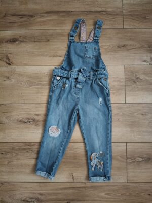 Next - spodnie jeansowe - ogrodniczki - 104 cm