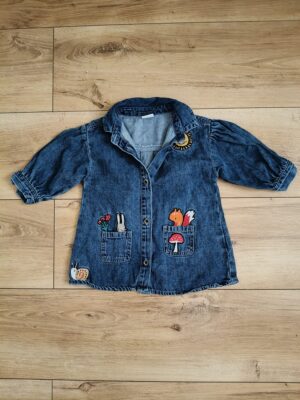 Next - sukienka bawełniana - granatowa - 74 cm