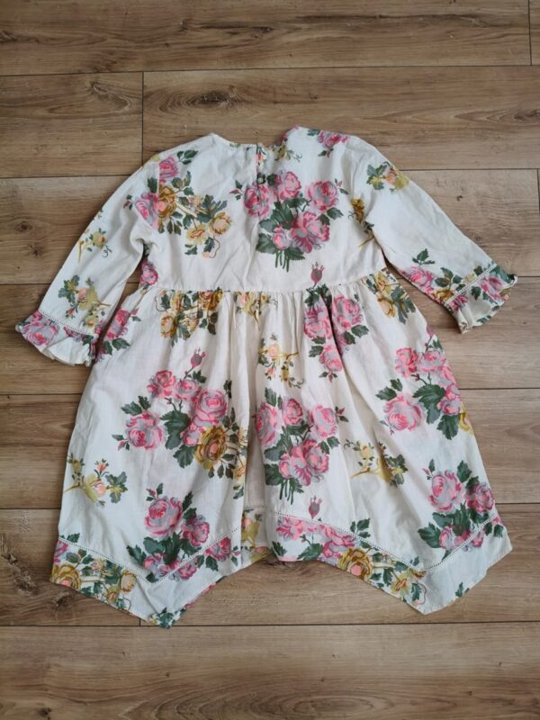 Next - sukienka - tunika w kwiaty - ecru - 164 cm