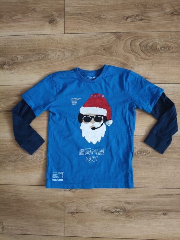 Next - T-Shirt - long sleeve Święty Mikołaj cekiny - 104 1 Next - T-Shirt Longsleeve - cekiny - 104 cm