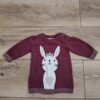 Primark - sweter burgundowy sukienka sweterkowa z krĂłliczkiem - 56 1 Primark - burgundowa sukienka sweterkowa - 56 cm
