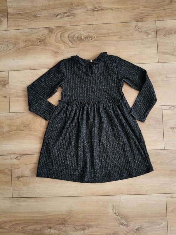 Zara - sukienka czarna z połyskiem - 110 cm