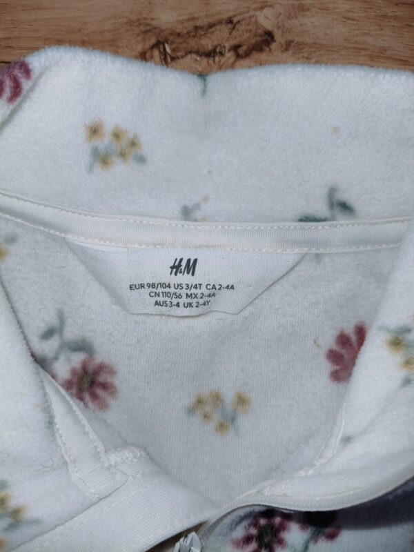 H&M - bluza polarowa w kwiatki - 98 - 104 cm