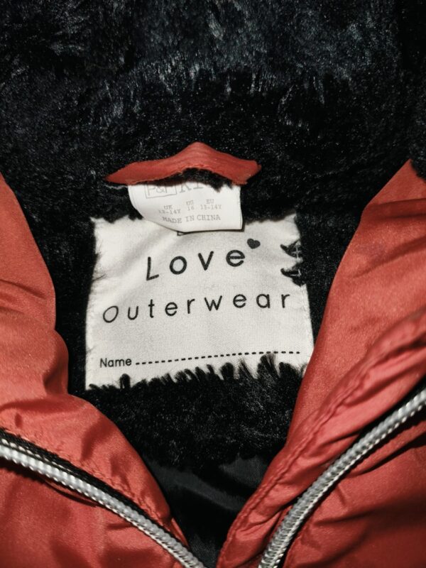 F&F - kurtka zimowa - serduszka - 158 - 164 cm