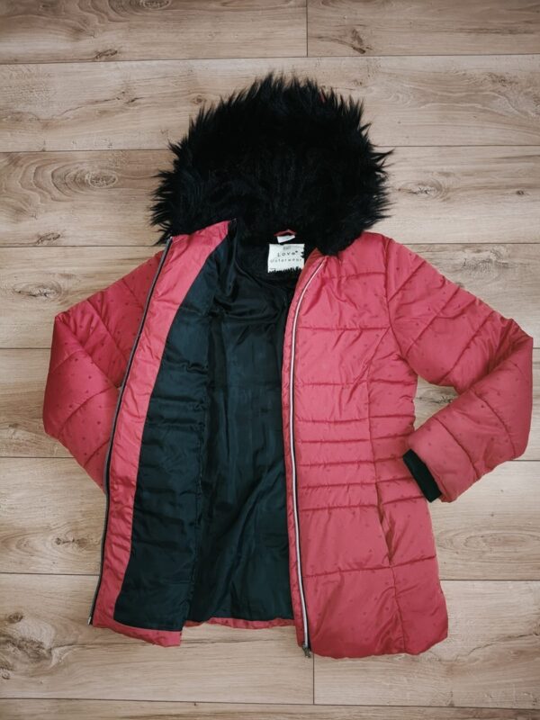 F&F - kurtka zimowa - serduszka - 158 - 164 cm