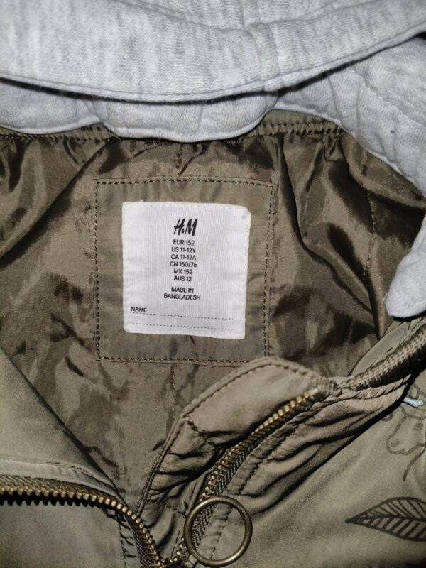H&M - kurtka jesienna - wiosenna - bomberka - 152 2 H&M - kurtka jesień / wiosenna - bomberka - 152 cm