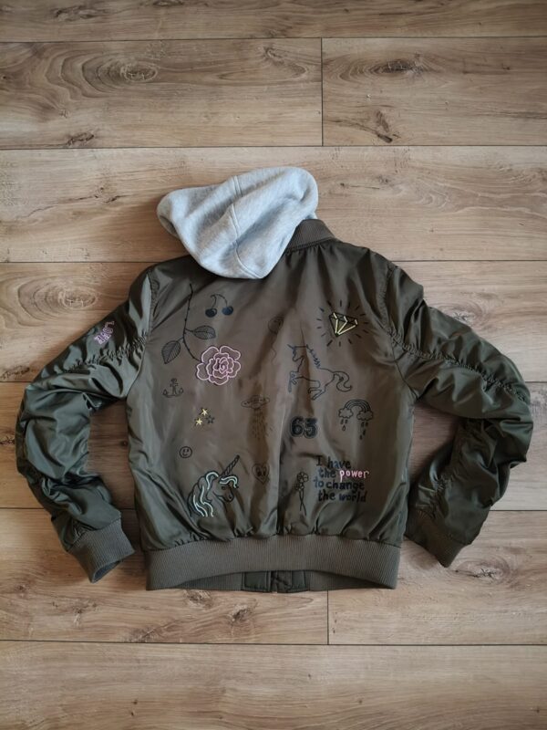 H&M - kurtka jesienna - wiosenna - bomberka - 152 3 H&M - kurtka jesień / wiosenna - bomberka - 152 cm