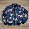Name IT - kurtka jesienna - wiosenna - kwiaty - bomberka - 146 1 Name it - kurtka w kwiaty - bomberka - 146 cm