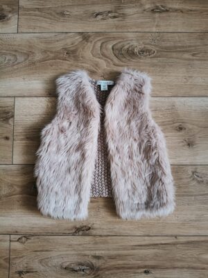 Primark - kamizelka dzianinowa - futerko - 98 cm