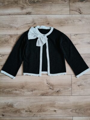H&M - sweter okazjonalny z kokardą - z połyskiem - 128 1 H&M - sweter z kokardą