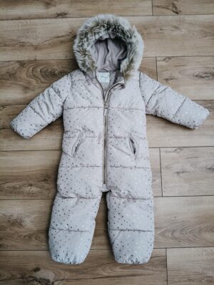 Jasnoszary kombinezon zimowy Next